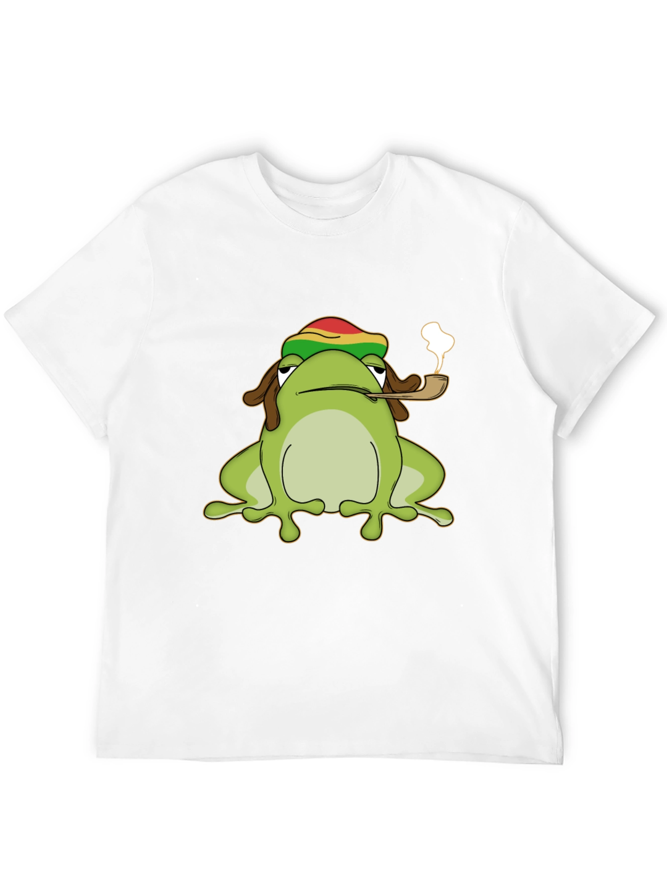 Black Rasta Frog Graphic Tee - Cool Novelty T-Shirt view 12