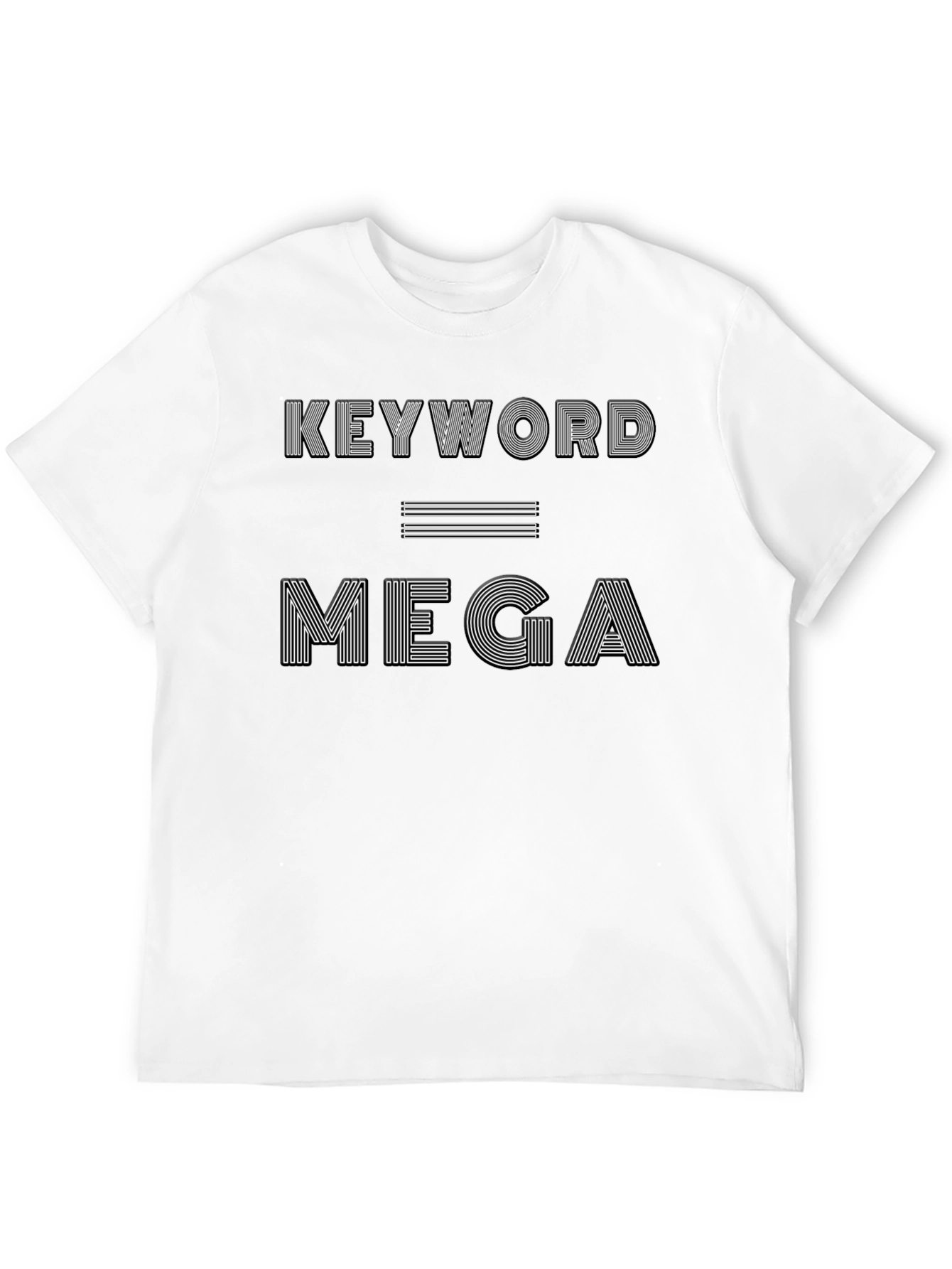 Black Keyword Equals Mega Graphic Tee - Black view 12