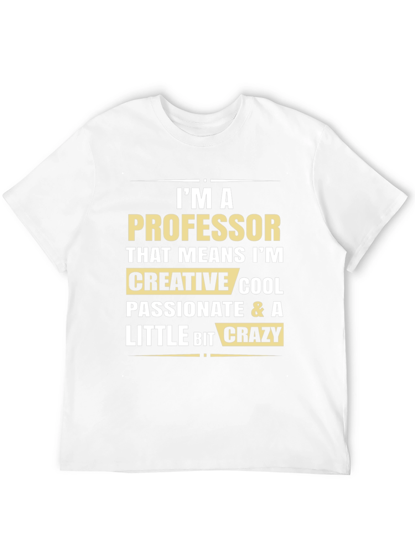 Professor T-Shirt - Creative Cool Passionate & a Little Bit Crazy - 12