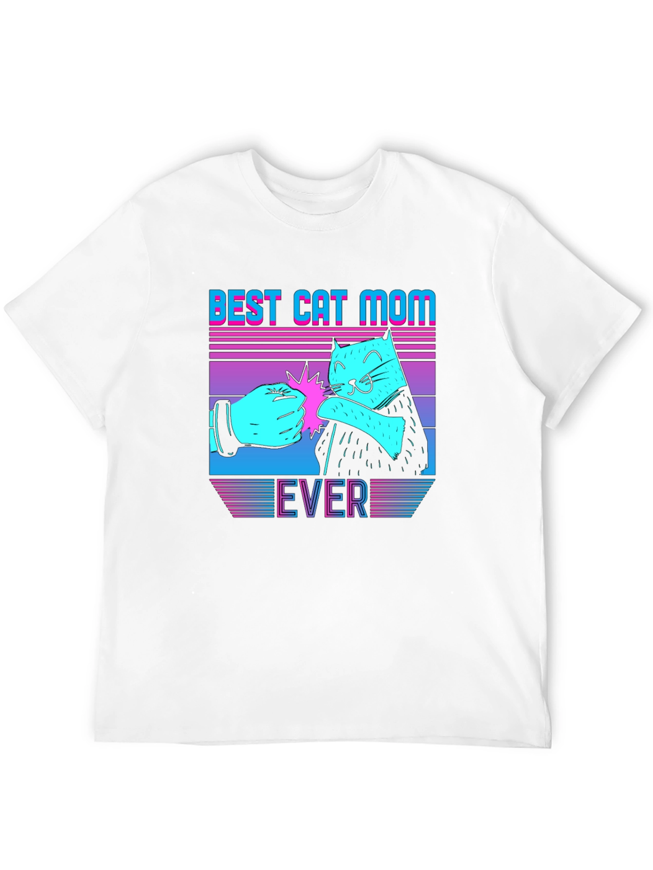 Black Best Cat Mom Ever Graphic Tee view 12