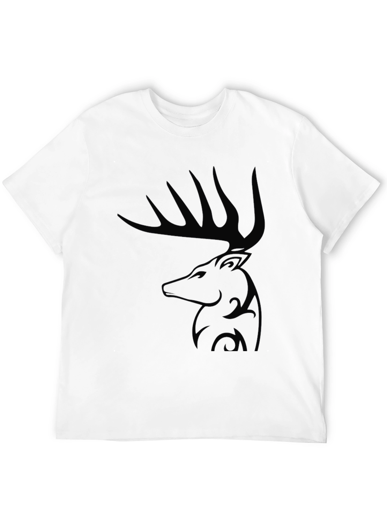 Black Black Deer Graphic Tee - Stylish Men's Casual T-Shirt view 12