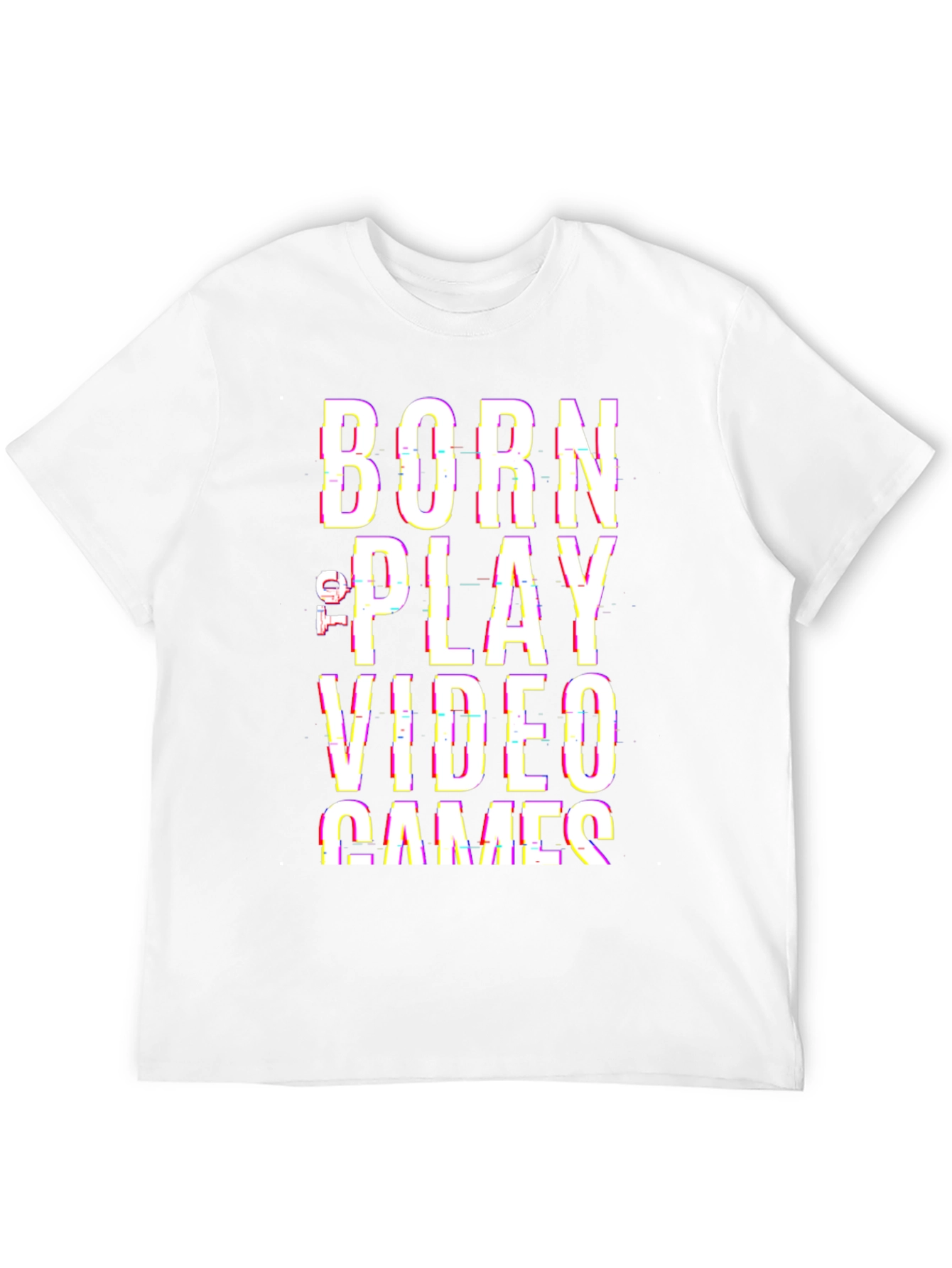 Black Born to Play Video Games Black T-Shirt view 12