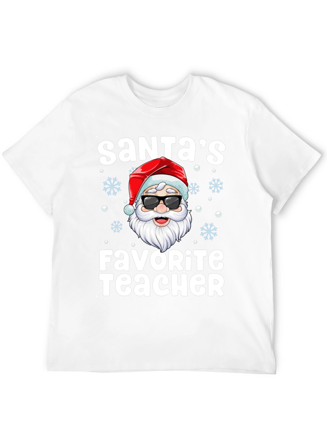 Black Santa's Favorite Teacher T-Shirt Christmas Holiday view 12