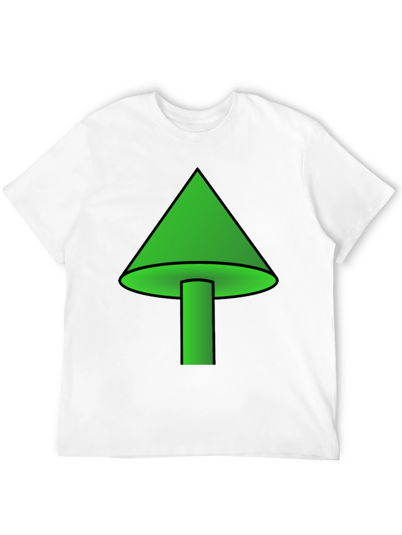 Black Green Mushroom Graphic T-Shirt - Casual Wear view 12