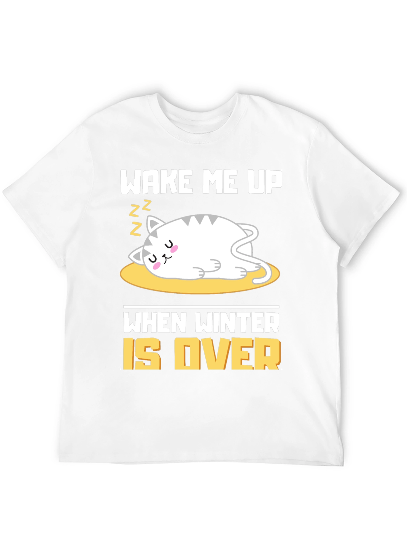 Black Wake Me Up When Winter Is Over T-Shirt view 12