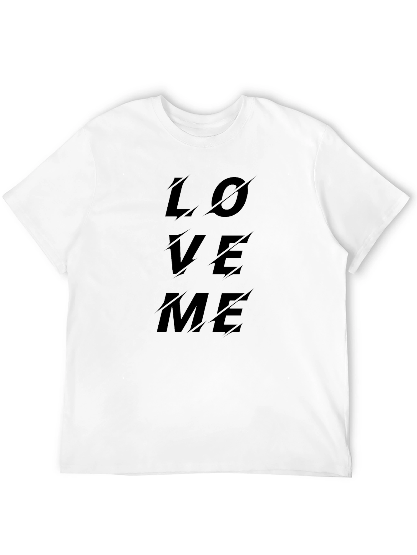 Black Love Me Graphic Print Black T-Shirt view 12