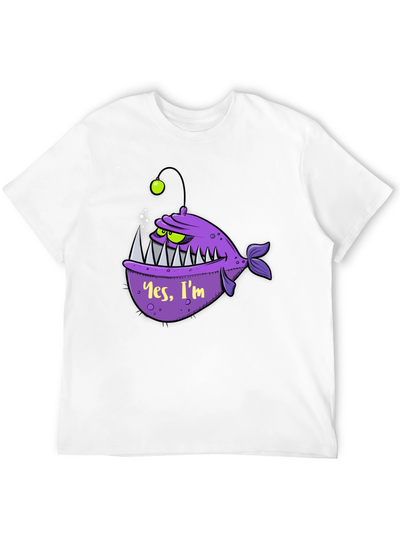 Black Angler Fish Graphic Tee - Yes, I'm Scary! view 12