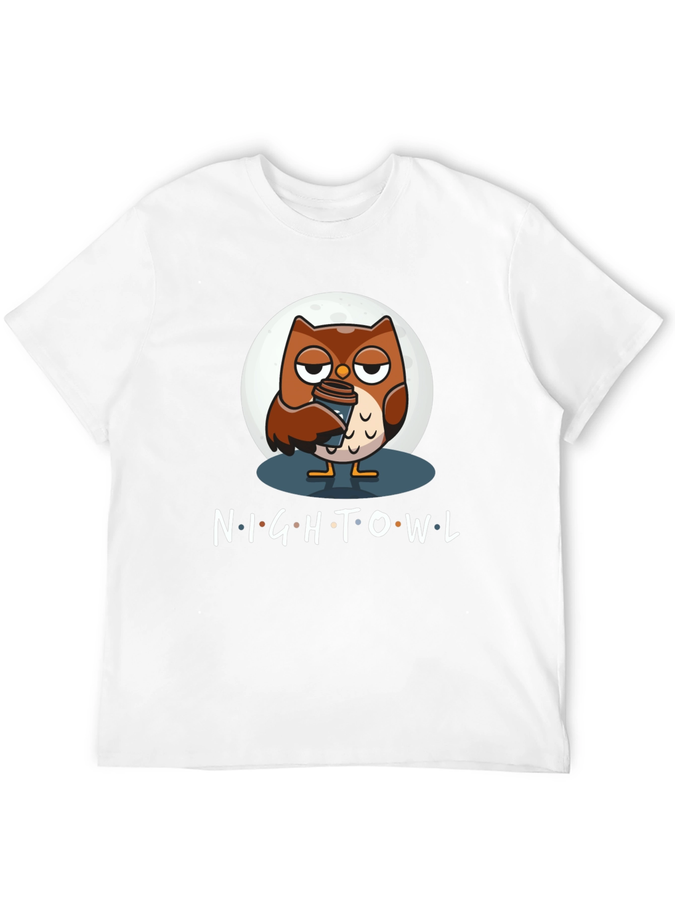 Black Night Owl Coffee T-Shirt - Black Cotton Blend view 12