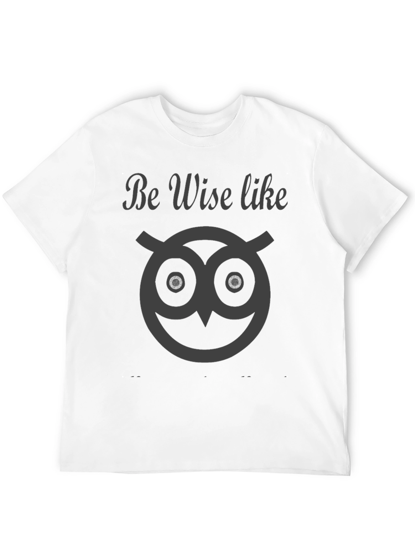 Black Be Wise Like Owl Graphic Tee - Stylish Comfort view 12