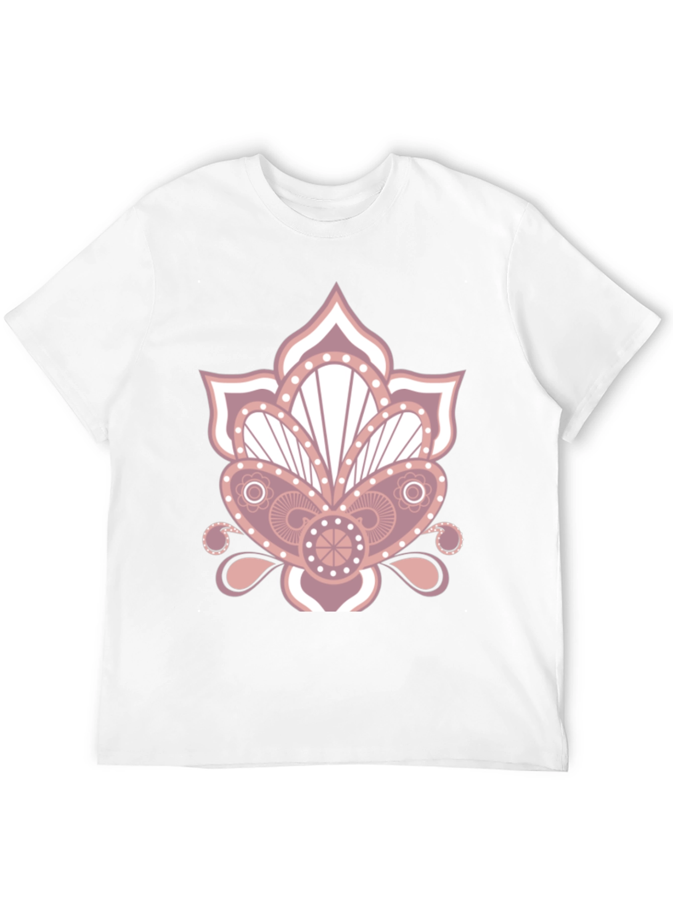 Black Floral Mandala Graphic Print Black T-Shirt view 12