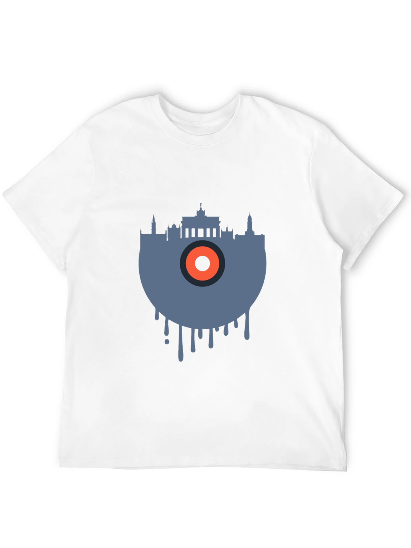 Black Berlin Skyline Vinyl Graphic Tee - Cool Urban Style view 12