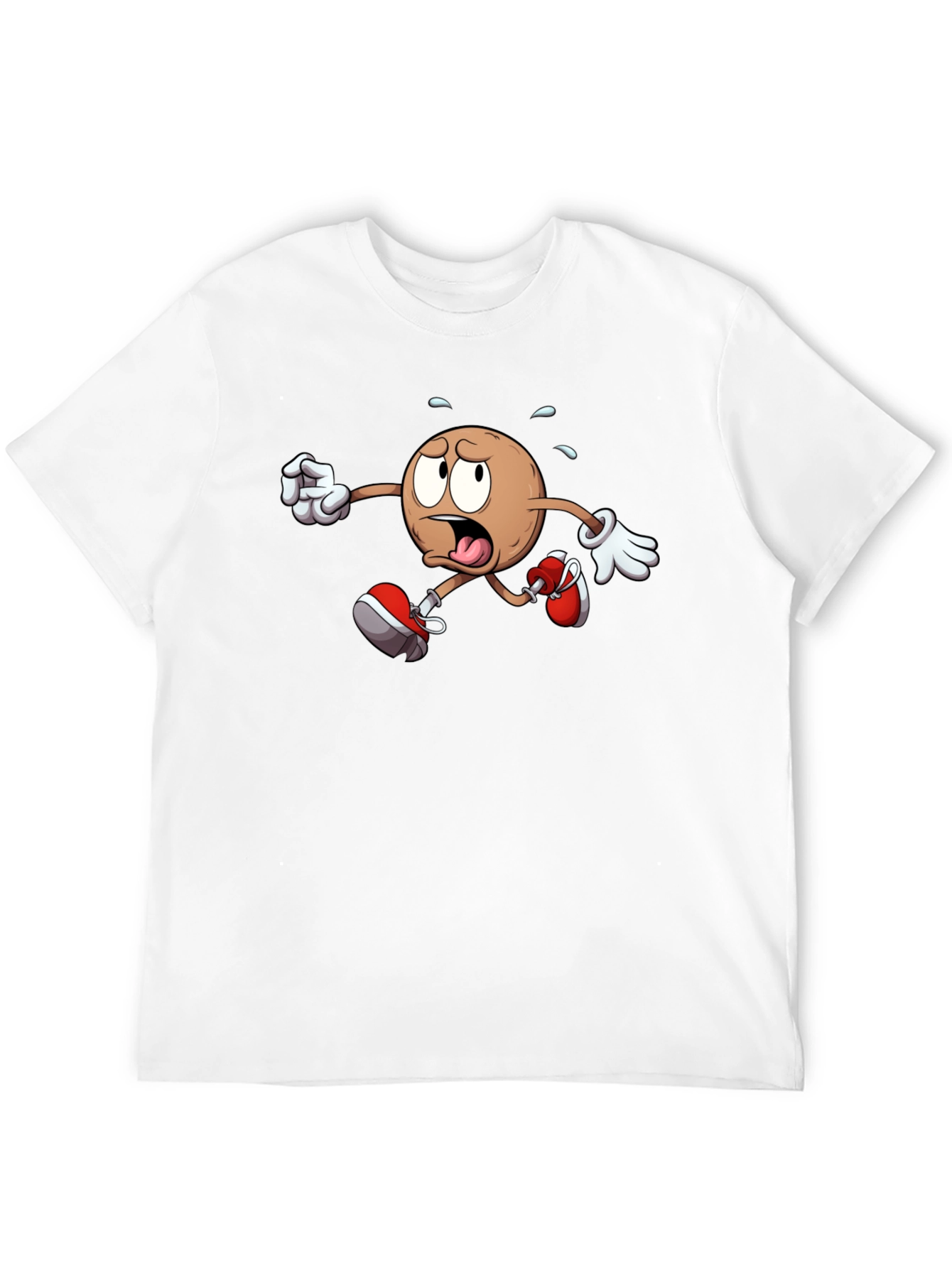 Black Funny Running Cartoon T-Shirt view 12