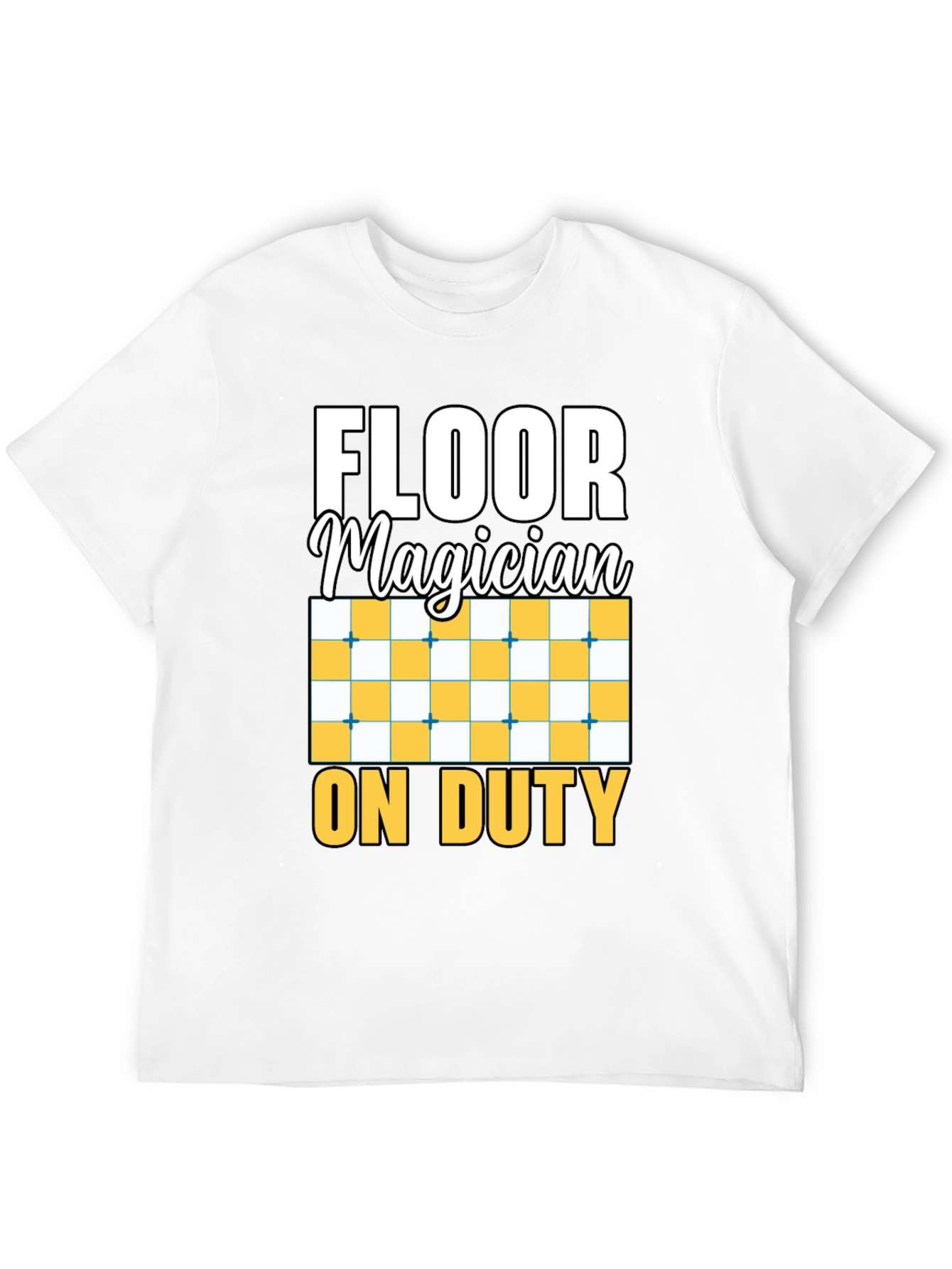 Black Floor Magician On Duty Funny T-Shirt view 12