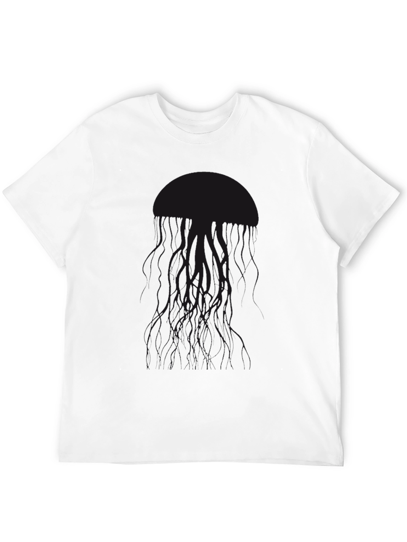 Black Men's Solid Black Crew Neck T-Shirt view 12