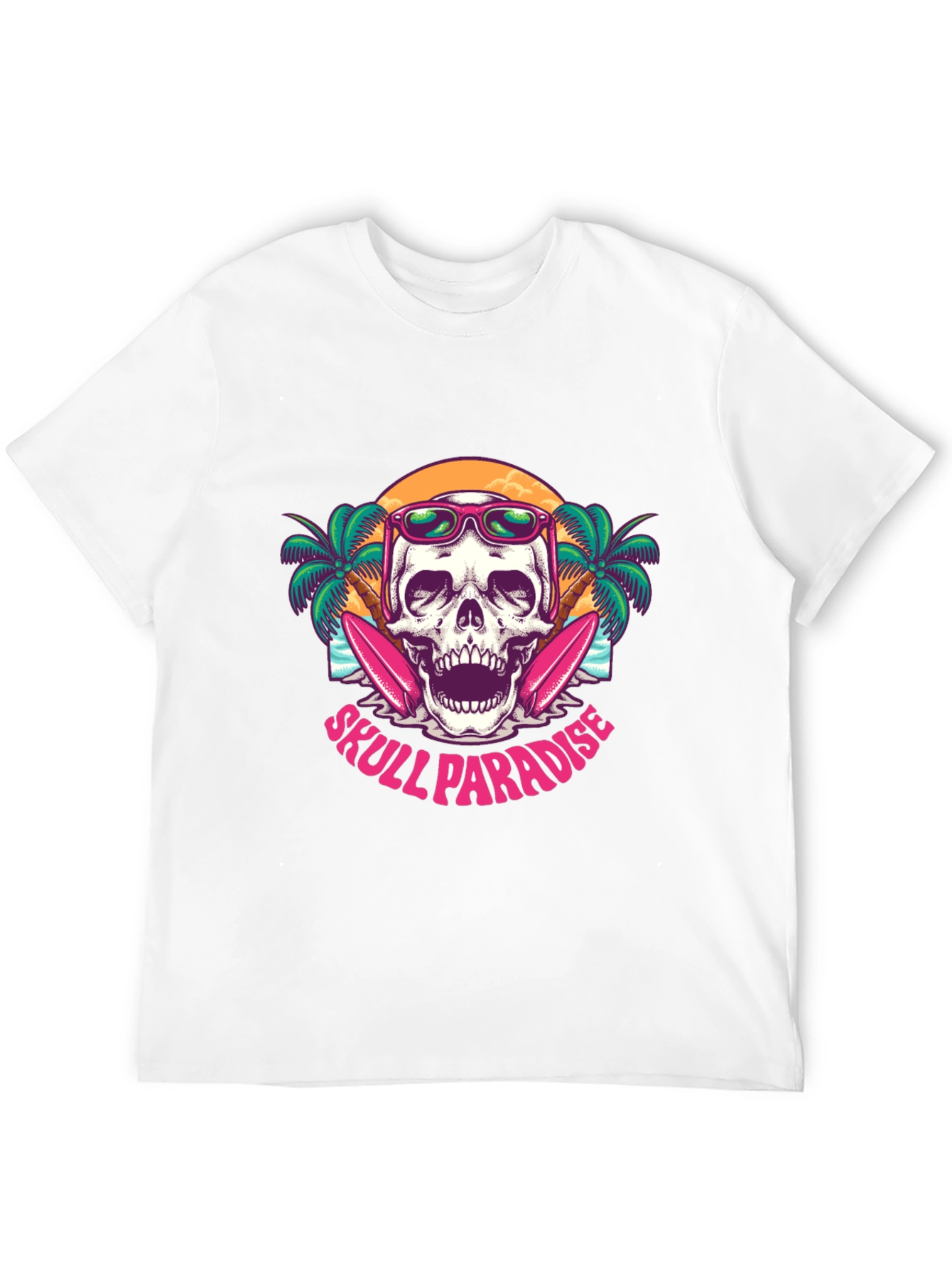 Black Skull Paradise T-Shirt - Beach Vibes view 12