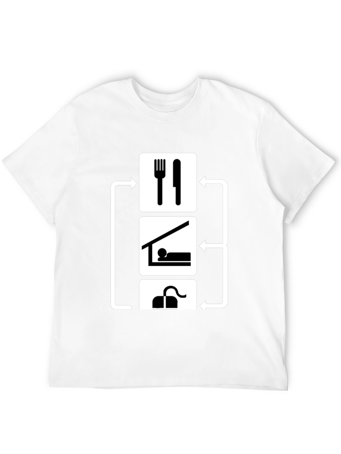 Black Eat, Sleep, Game - Black Graphic Tee view 12