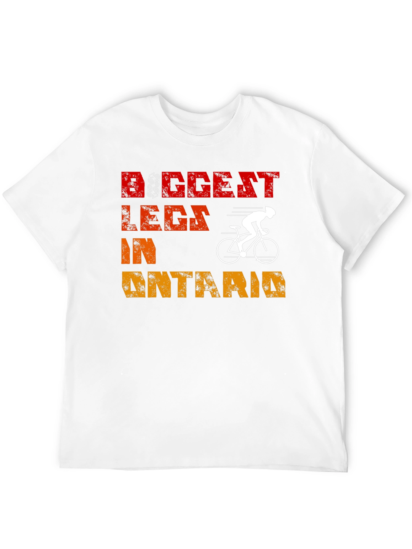 Black Biggest Legs in Ontario Cycling T-Shirt view 12