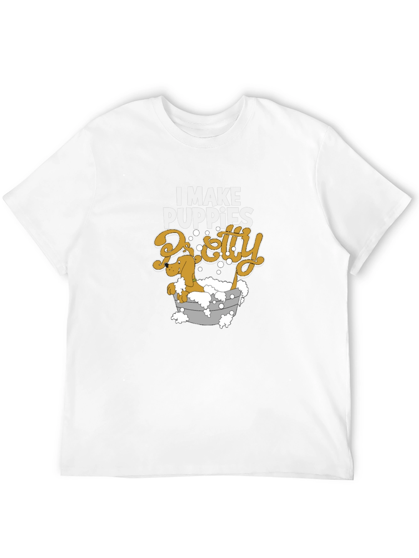 Black I Make Puppies Pretty T-Shirt Funny Dog Groomer Tee view 12