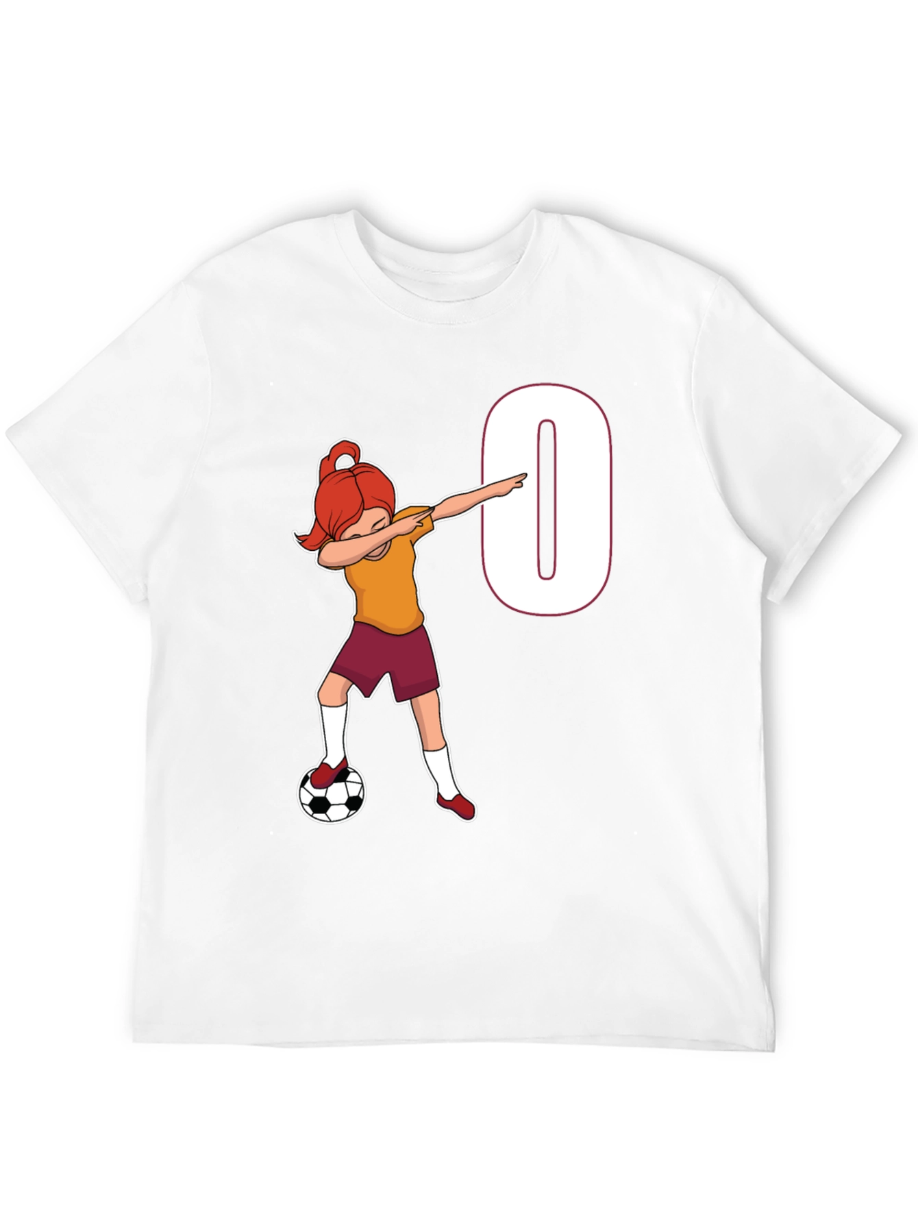 Black Dabbing Soccer Girl Black T-Shirt view 12