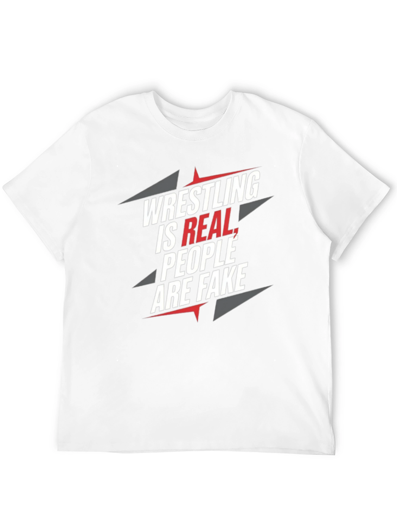 Black Wrestling Is Real, People Are Fake T-Shirt view 12