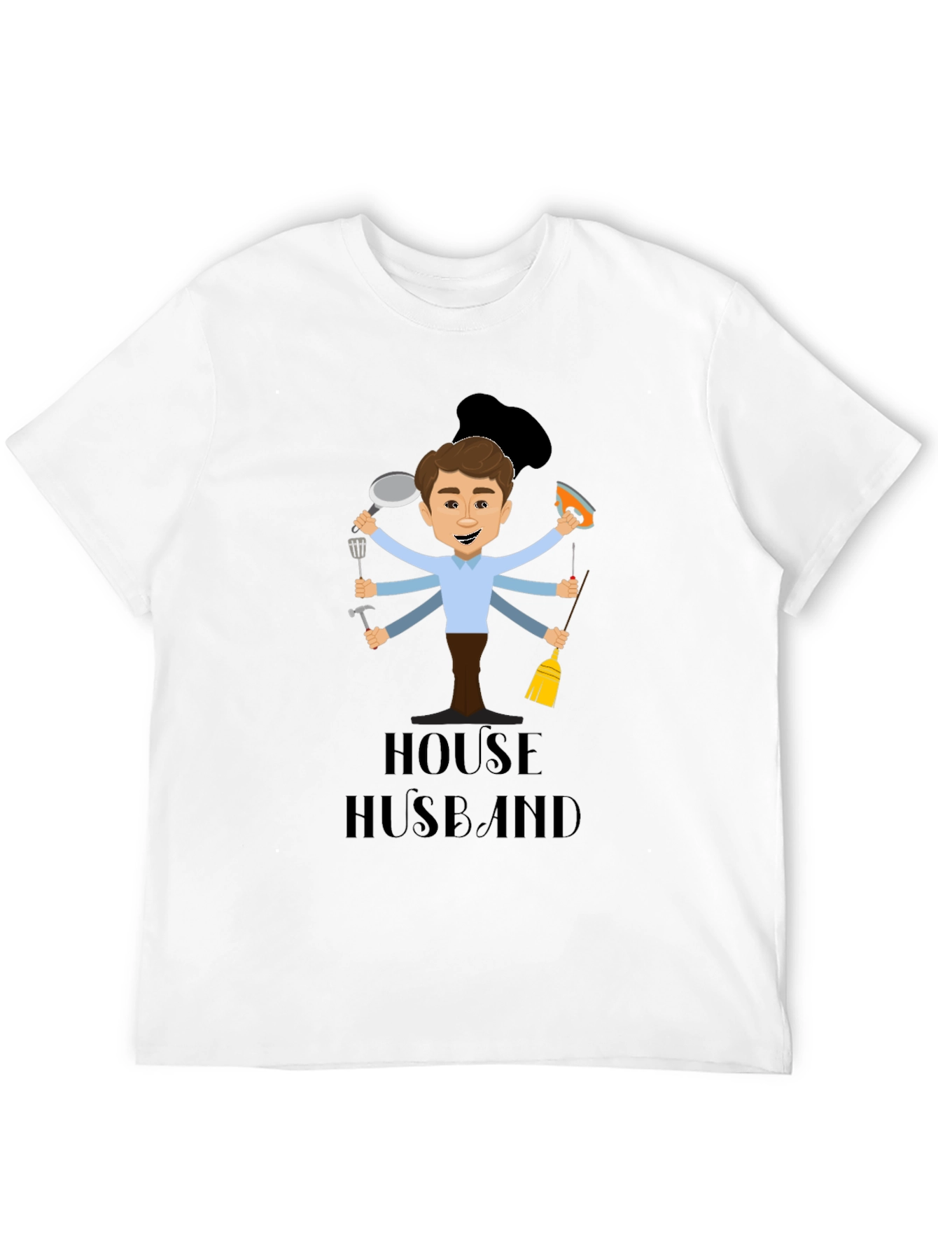 Black House Husband Graphic Tee - Multi-Tasking Dad view 12