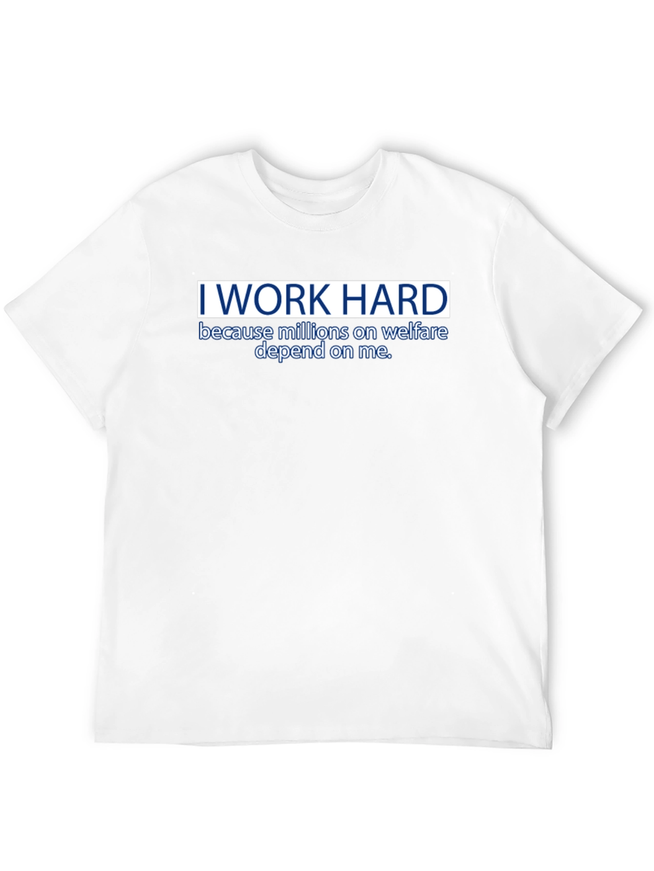 Black I Work Hard Funny Graphic T-Shirt view 12