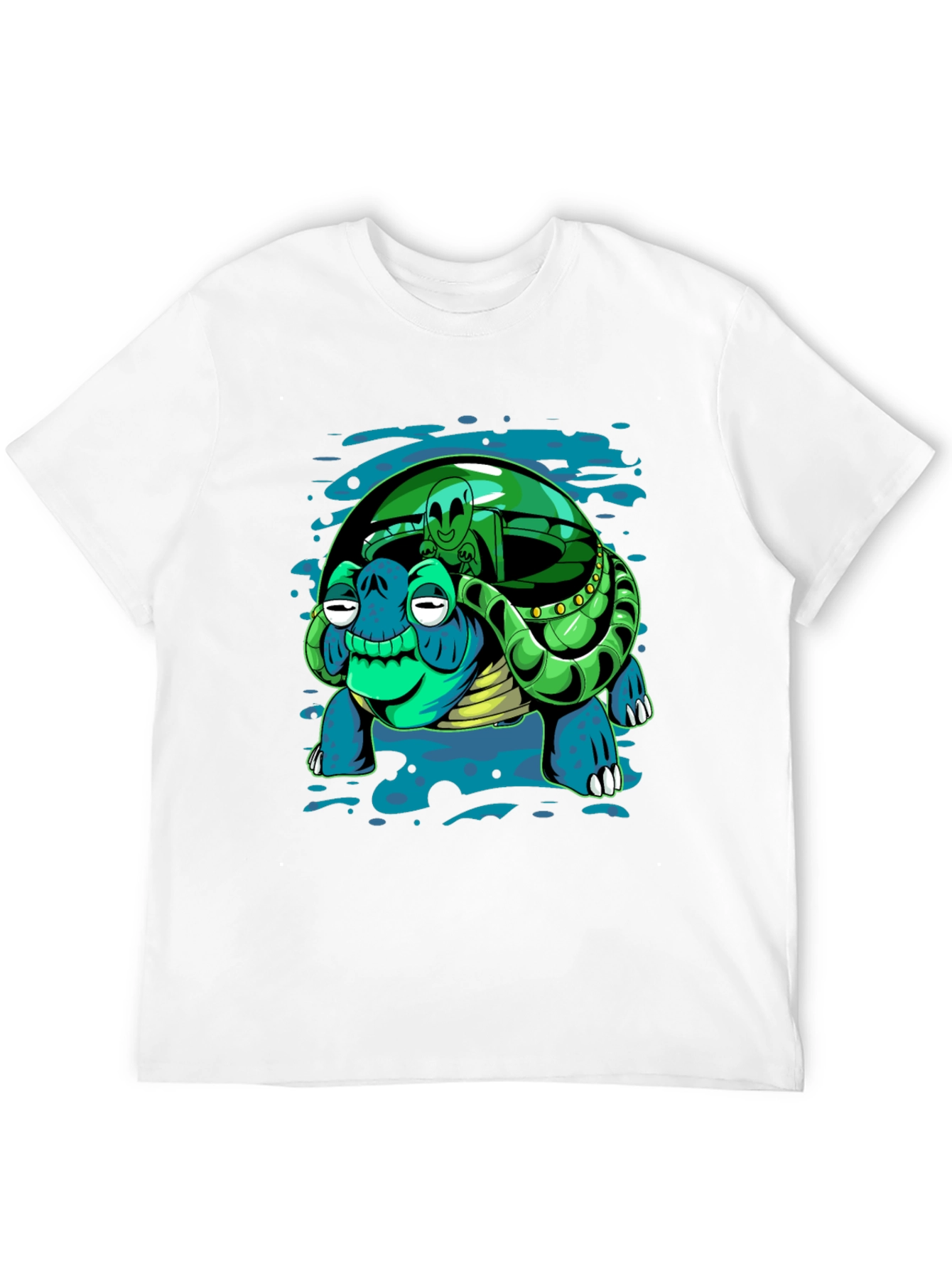 Black Alien Turtle Graphic T-Shirt view 12