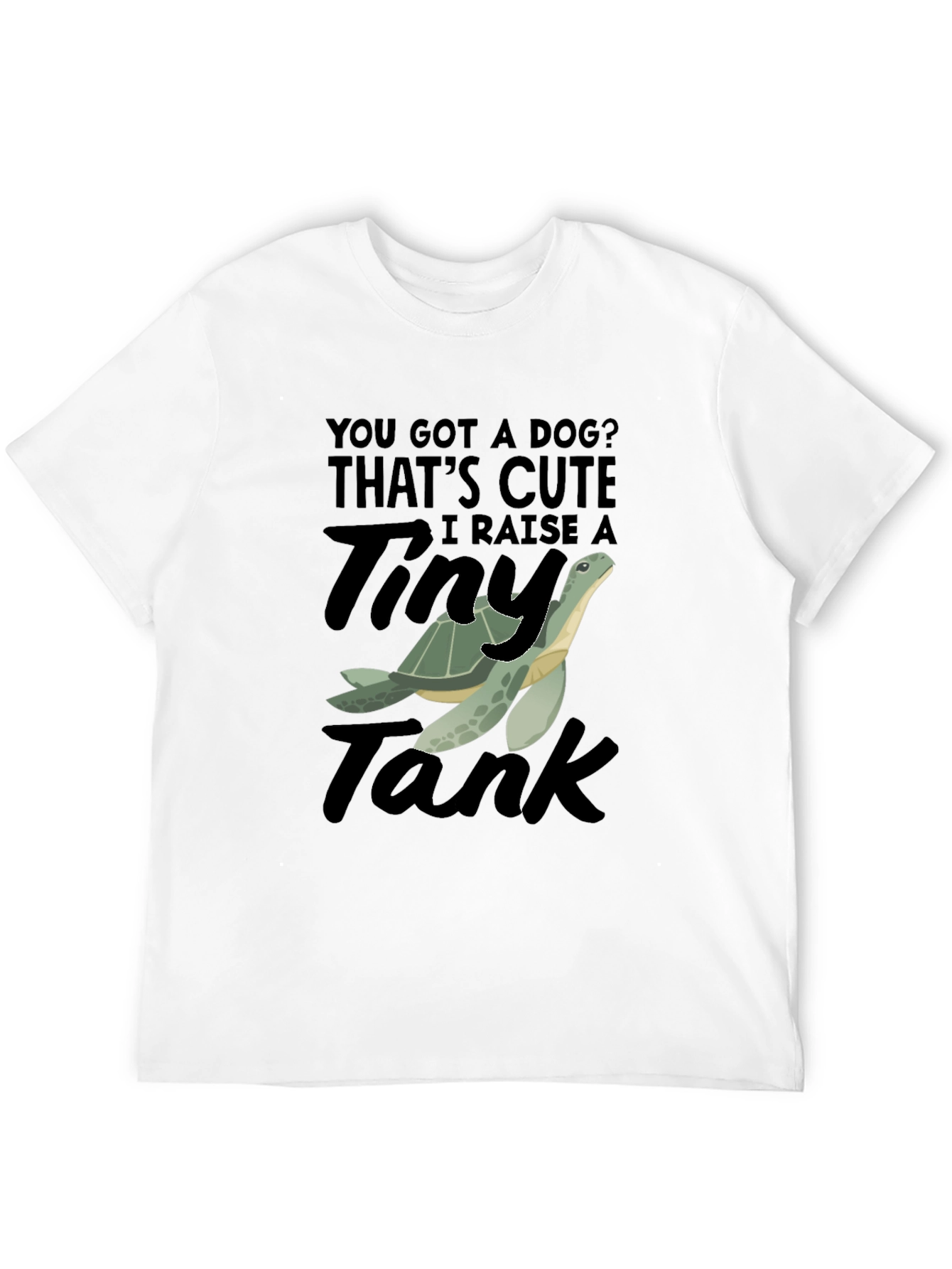 Black Tiny Tank Turtle Graphic Tee - Unisex view 12