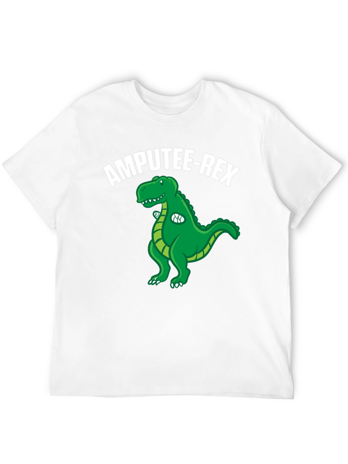 Black Amputee-Rex T-Shirt: Funny Dinosaur Graphic Tee view 12