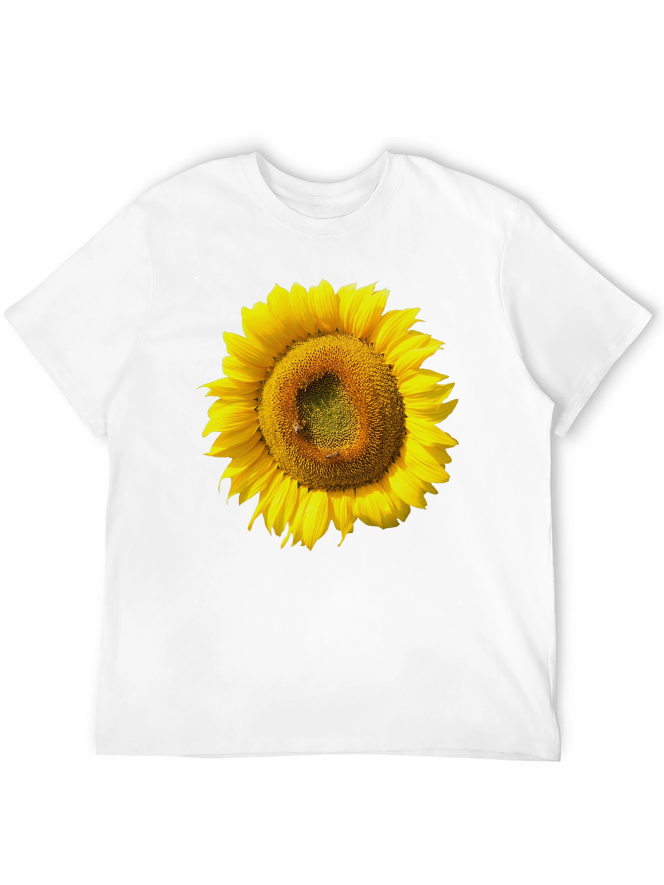 Black Sunflower Graphic Tee - Black Cotton T-Shirt view 12
