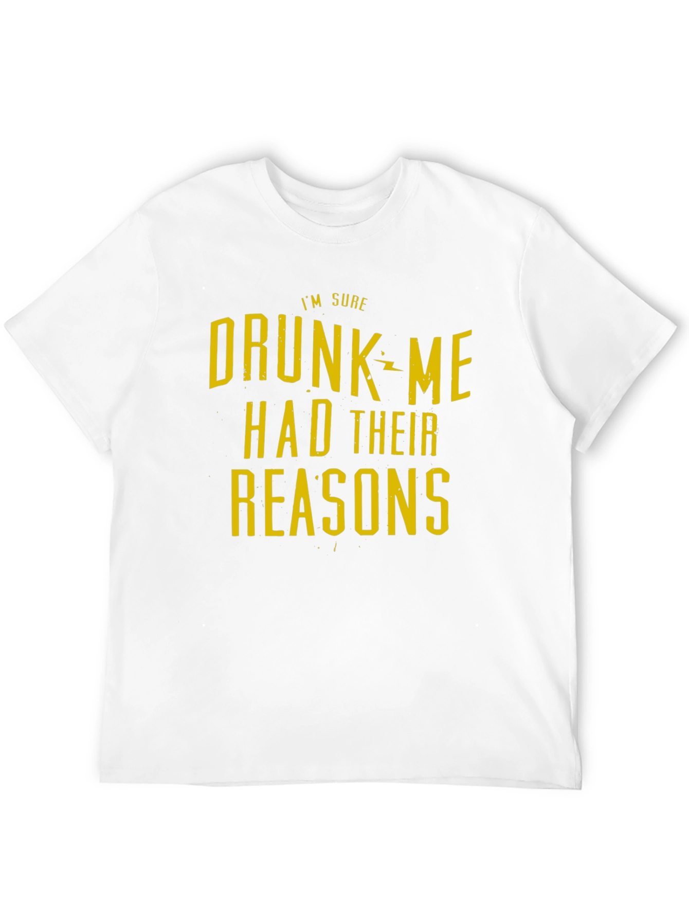 Black Funny 'Drunk Me Had Their Reasons' Black Graphic T-Shirt view 12