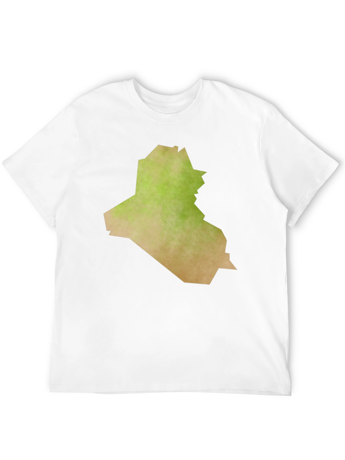 Black Iraq Map Graphic Tee - Black Casual T-Shirt view 12