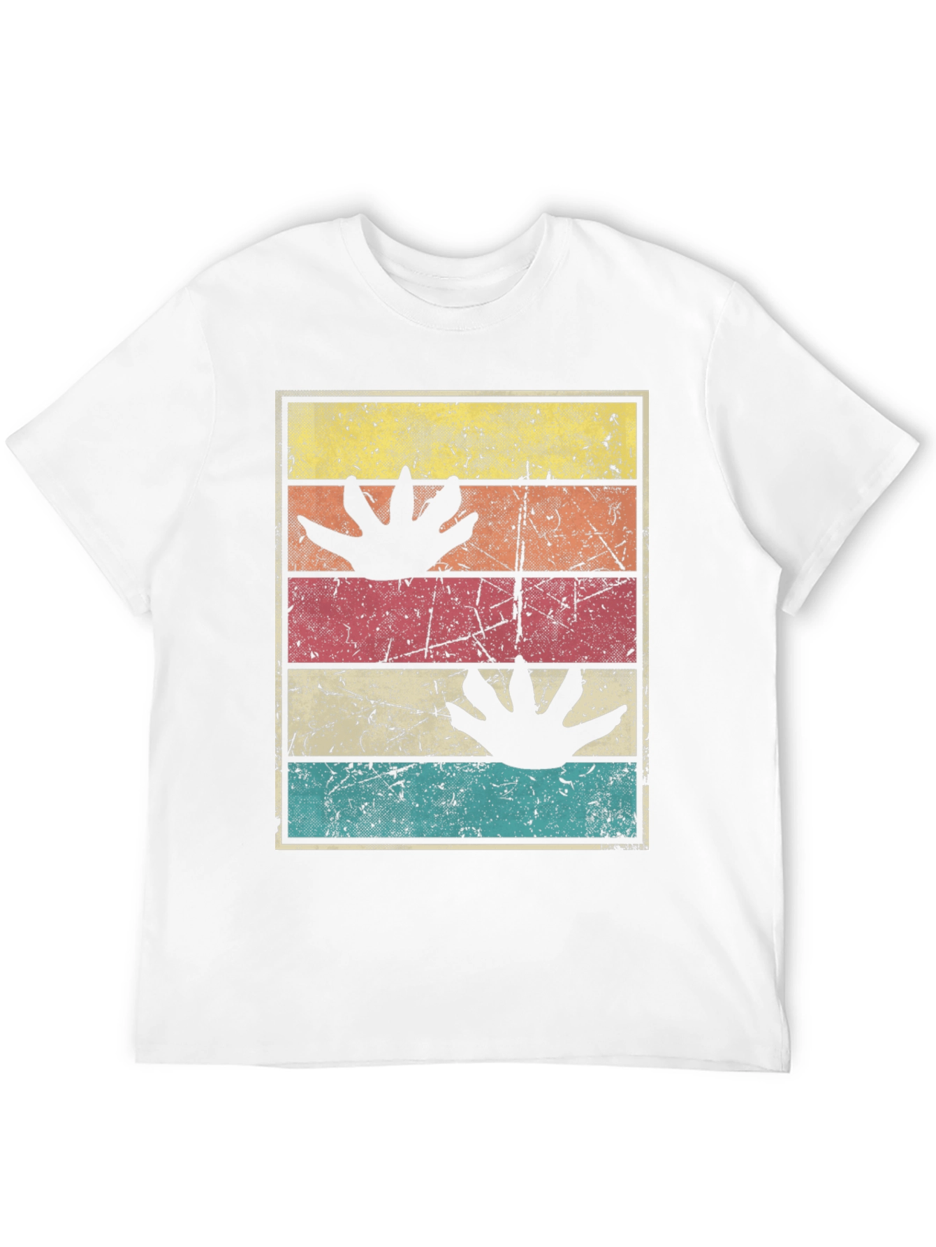 Retro Dinosaur Paw Print T-Shirt - 12