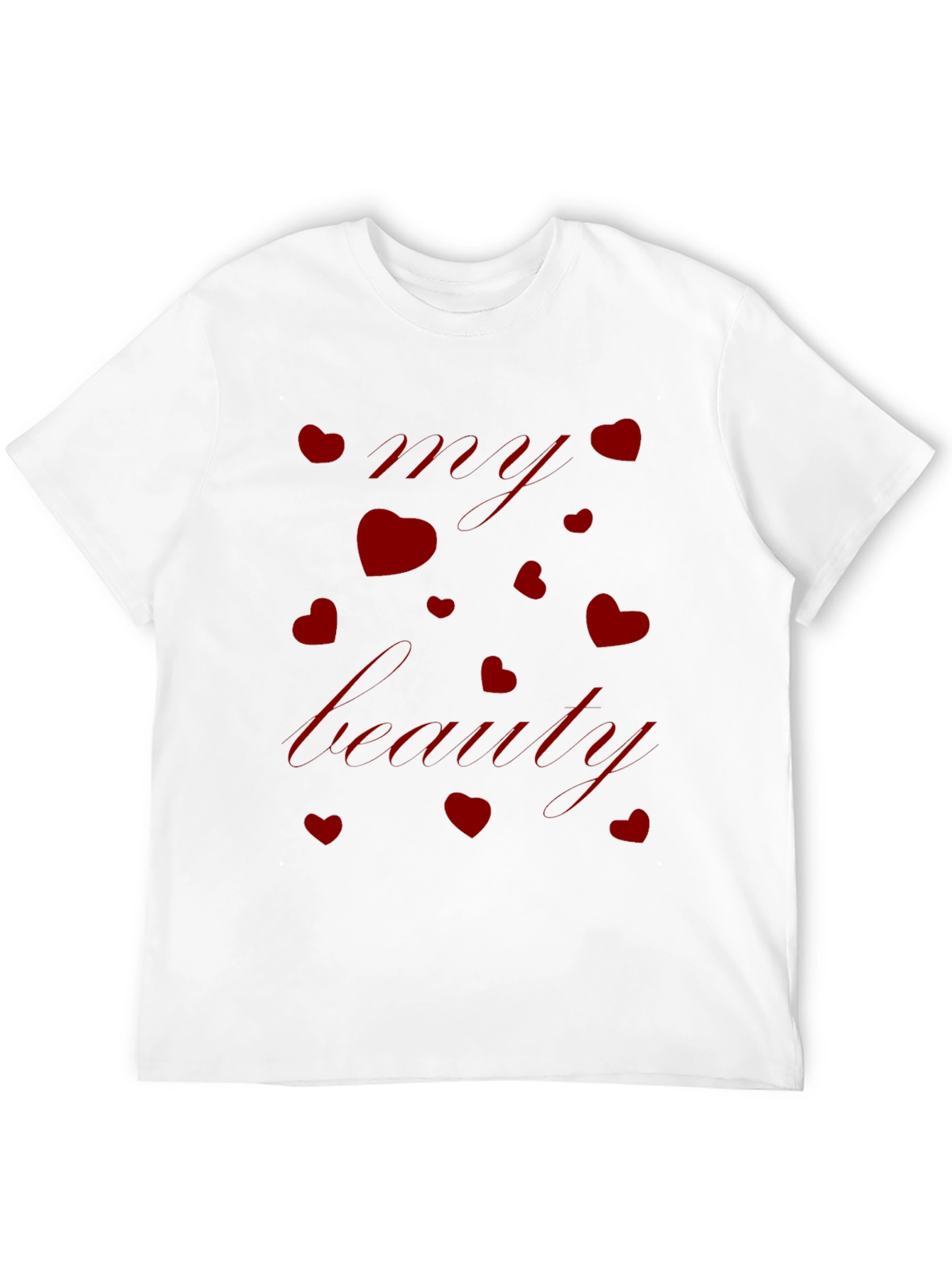 Black My Beauty Red Hearts Black T-Shirt view 12