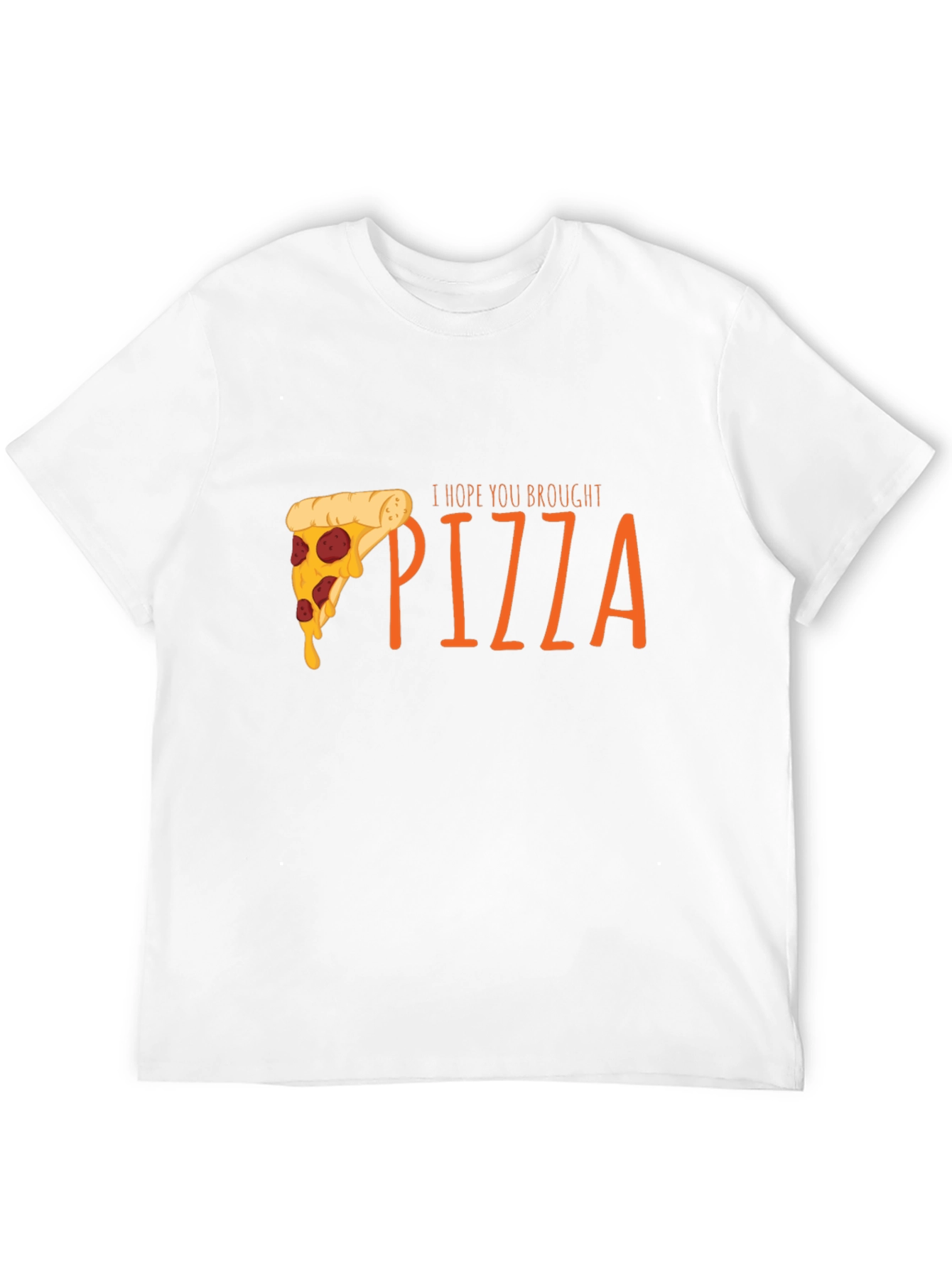 Black Pizza Lover Graphic T-Shirt - I Hope You Brought Pizza view 12