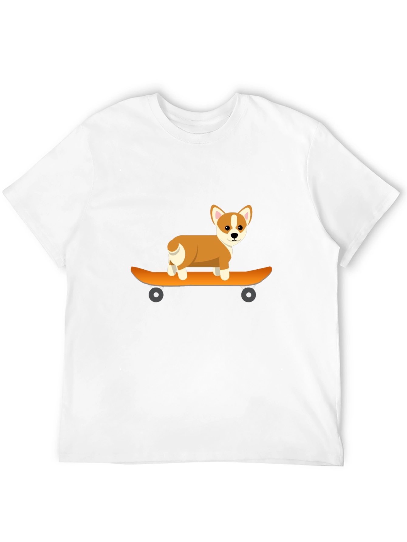 Black Corgi Skateboarder Tee - Cool Graphic T-Shirt view 12