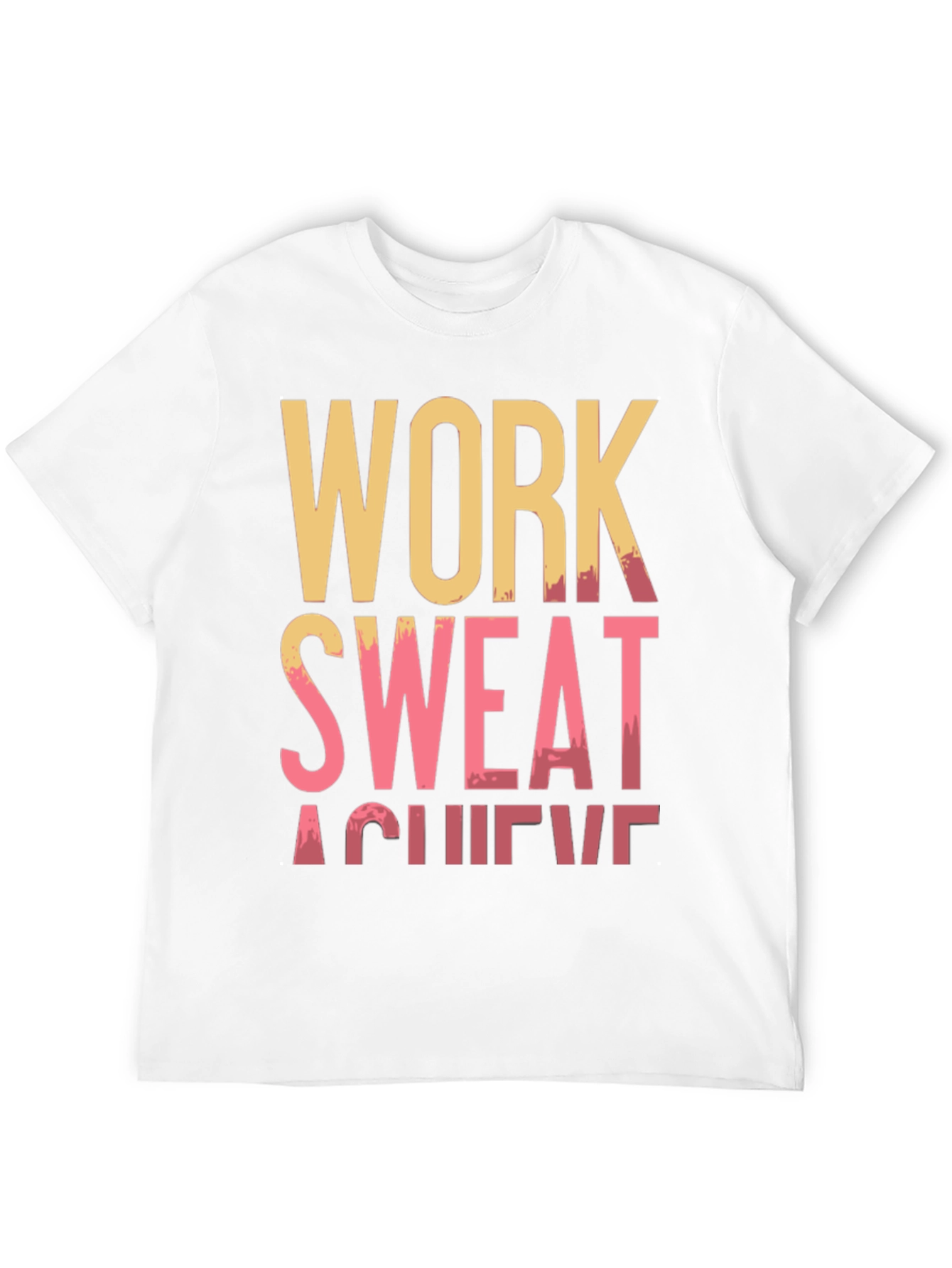 Work Sweat Achieve Black Graphic Tee - 12