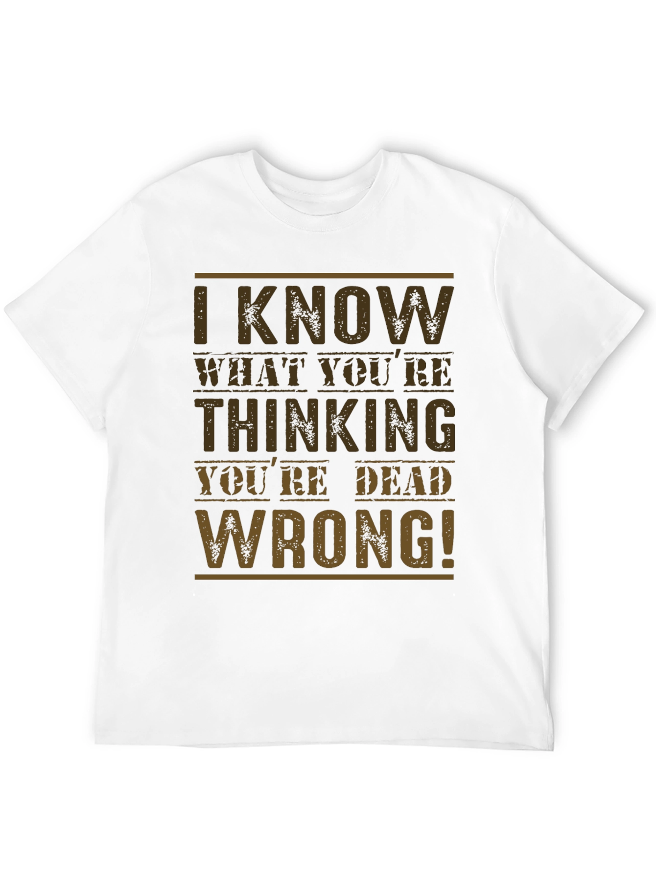 Black I Know What You're Thinking Men's T-Shirt view 12