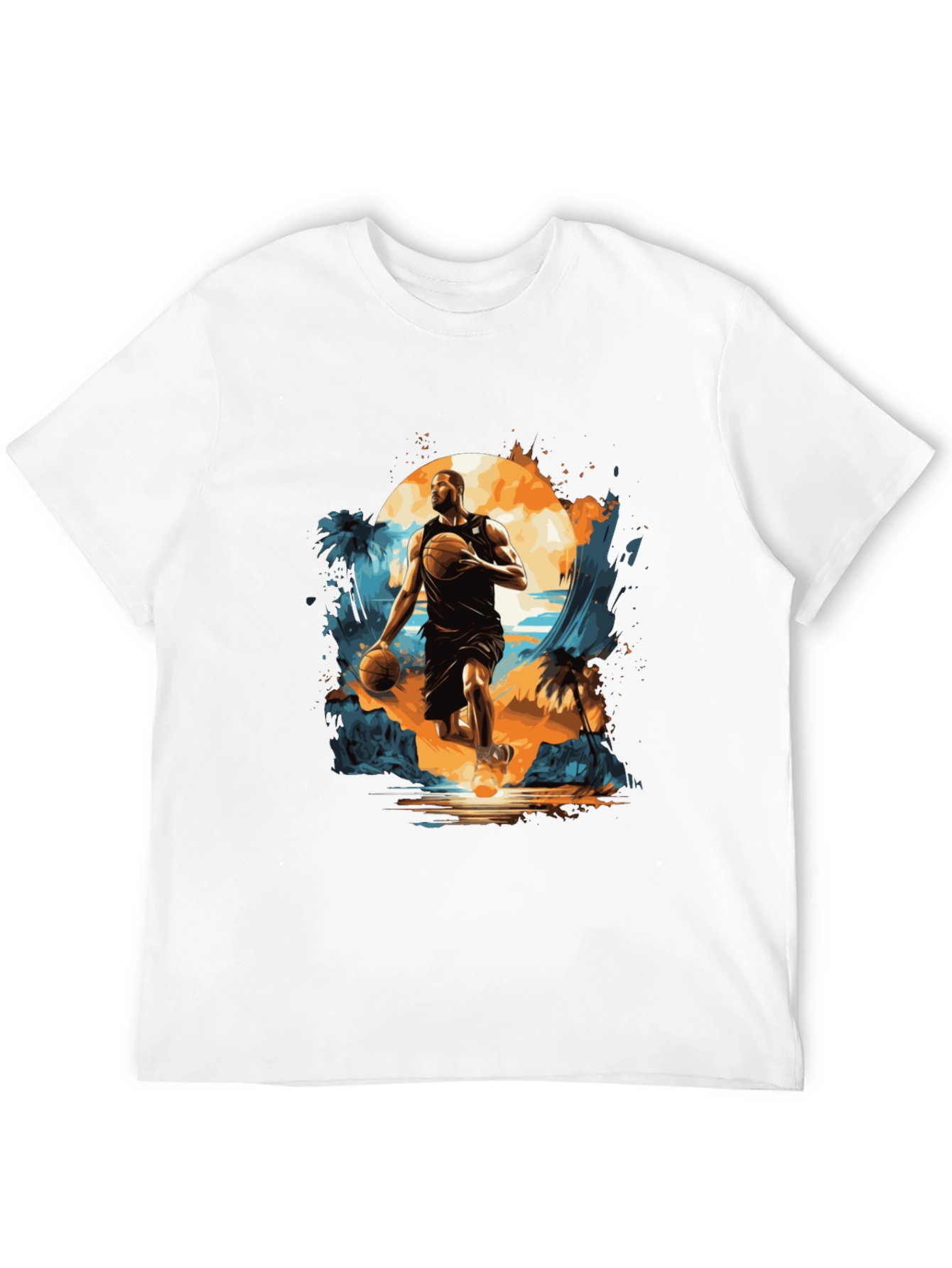 Black Basketball Island T-Shirt view 12