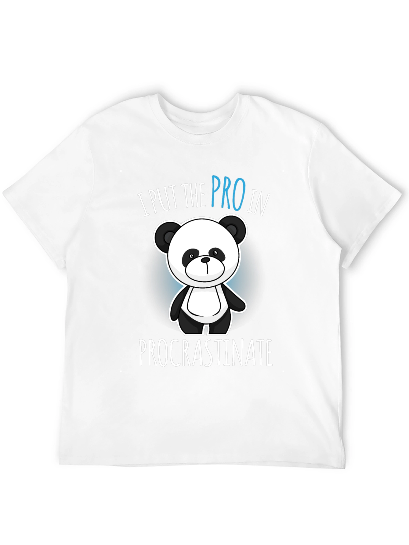 Black Funny Procrastination Panda Graphic Tee - Black view 12