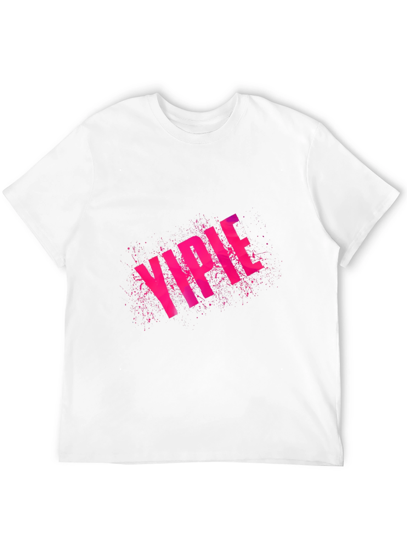 Black YIPEE Graphic Tee - Funky Pink Design view 12