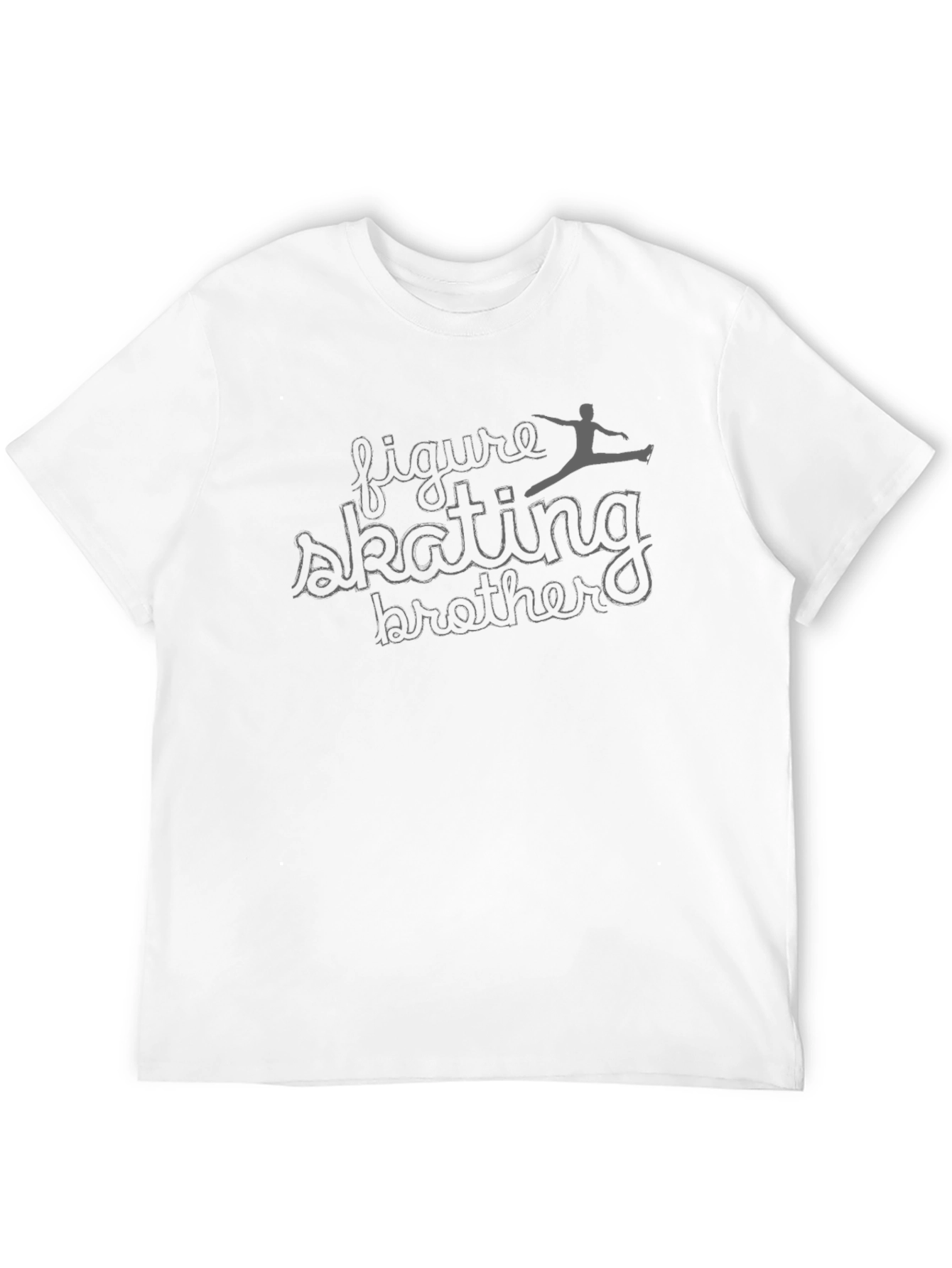Black Figure Skating Brother Black Graphic Tee view 12