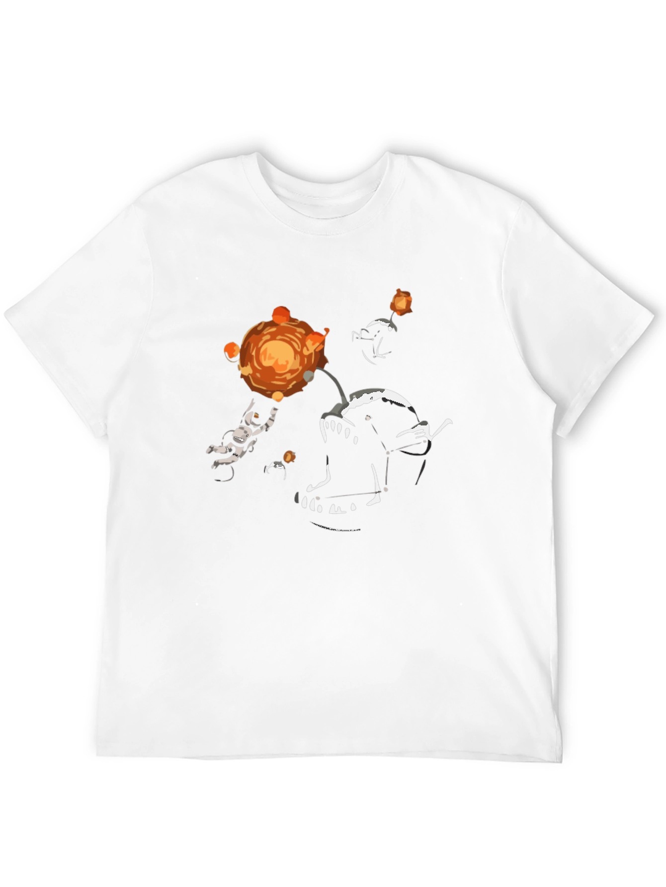 Black Astronaut & Anglerfish Graphic T-Shirt - Black view 12