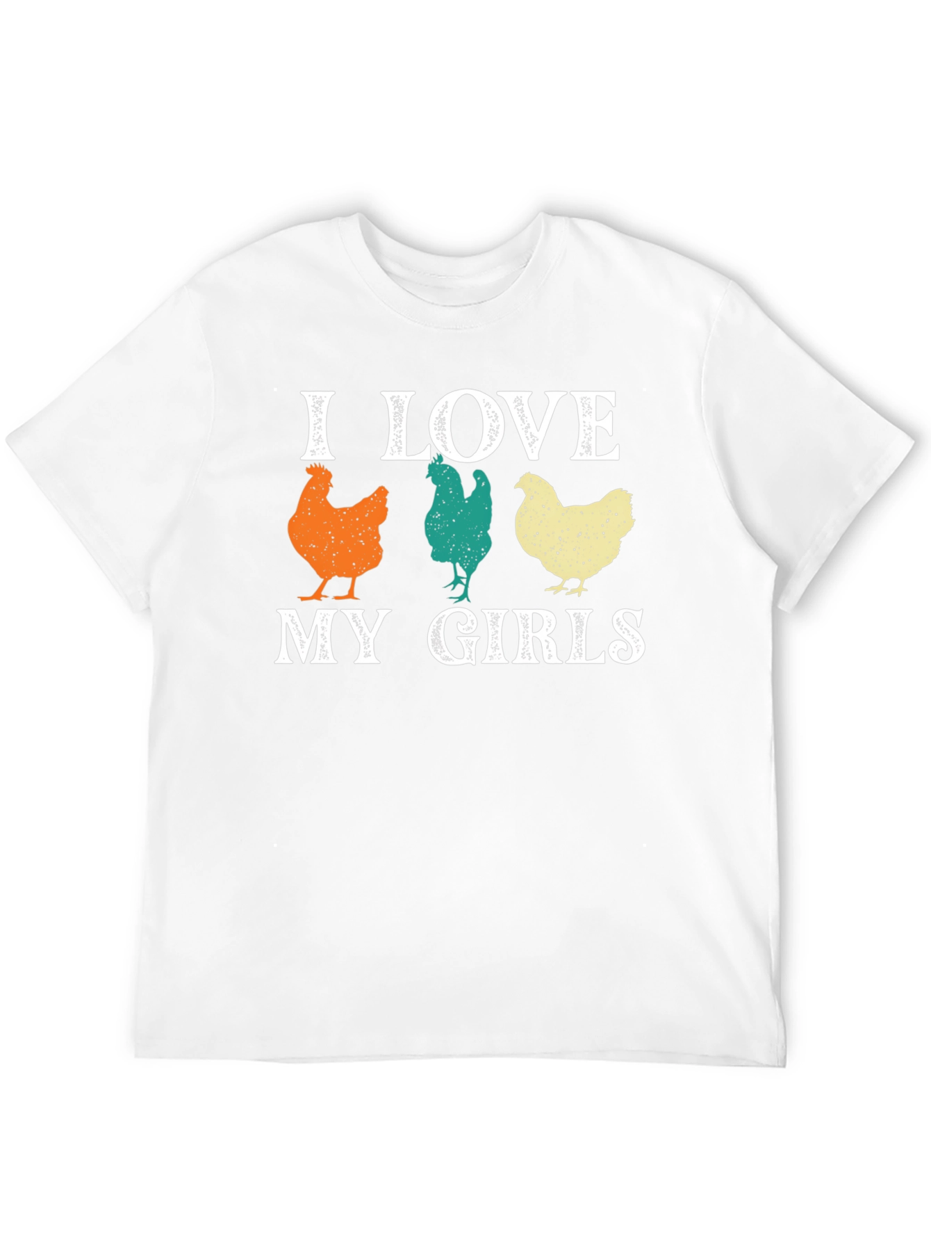 Black I Love My Girls Chicken Graphic T-Shirt view 12