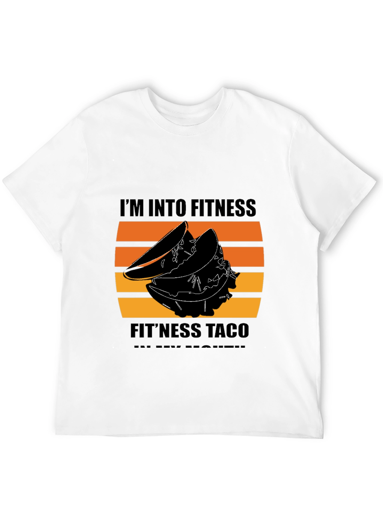 Black Fitness Taco Black Graphic Tee view 12
