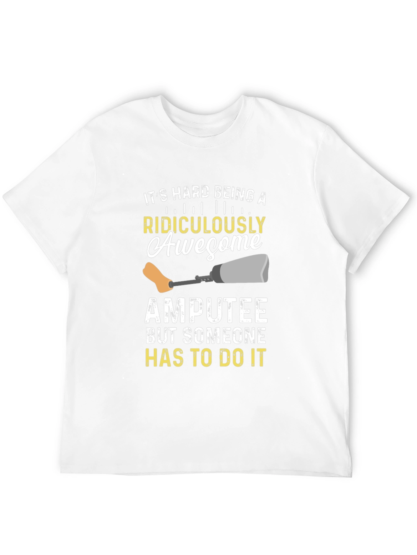 Black Awesome Amputee Graphic T-Shirt view 12