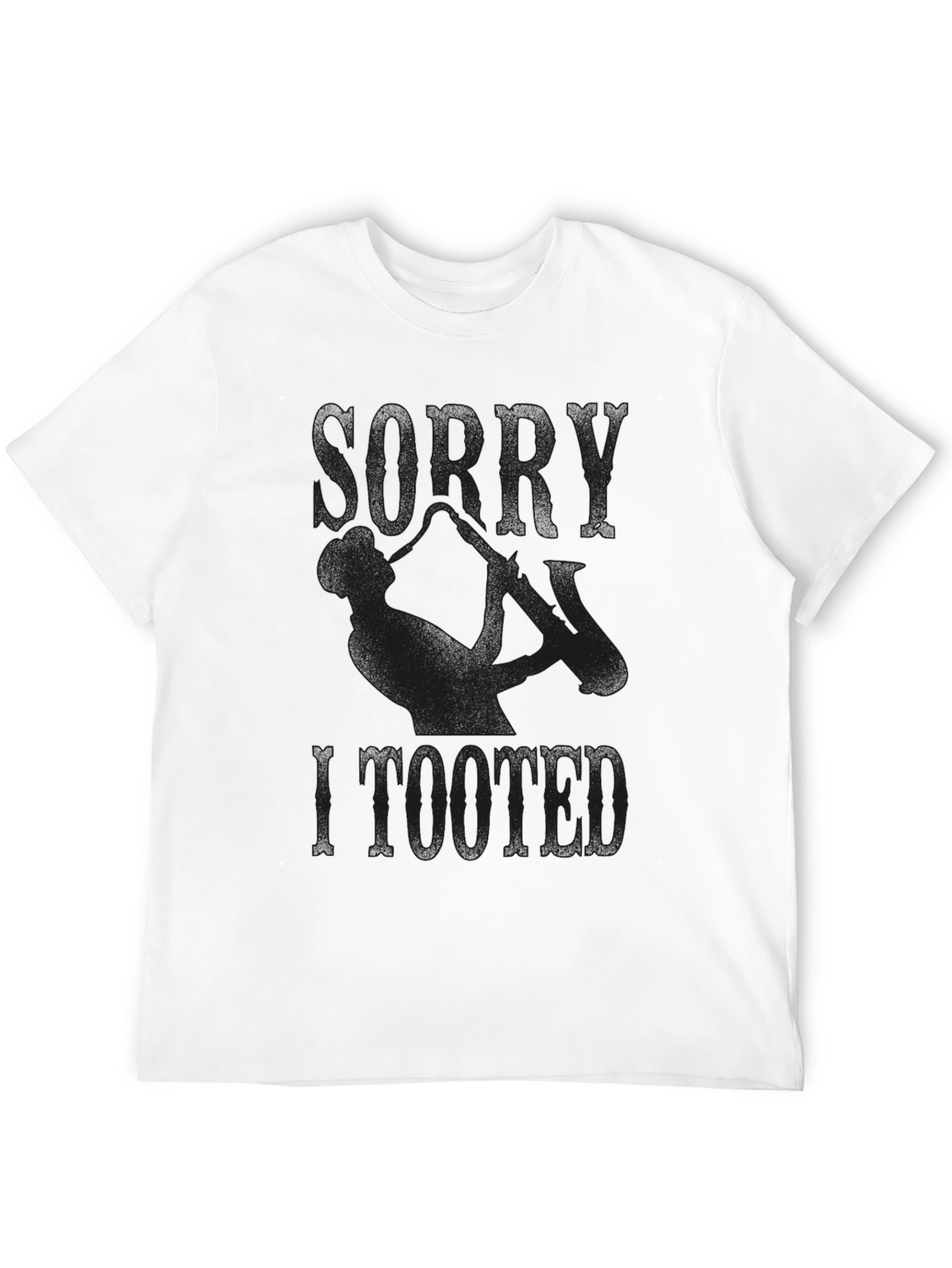 Black Funny "Sorry I Tooted" Graphic Black T-Shirt view 12