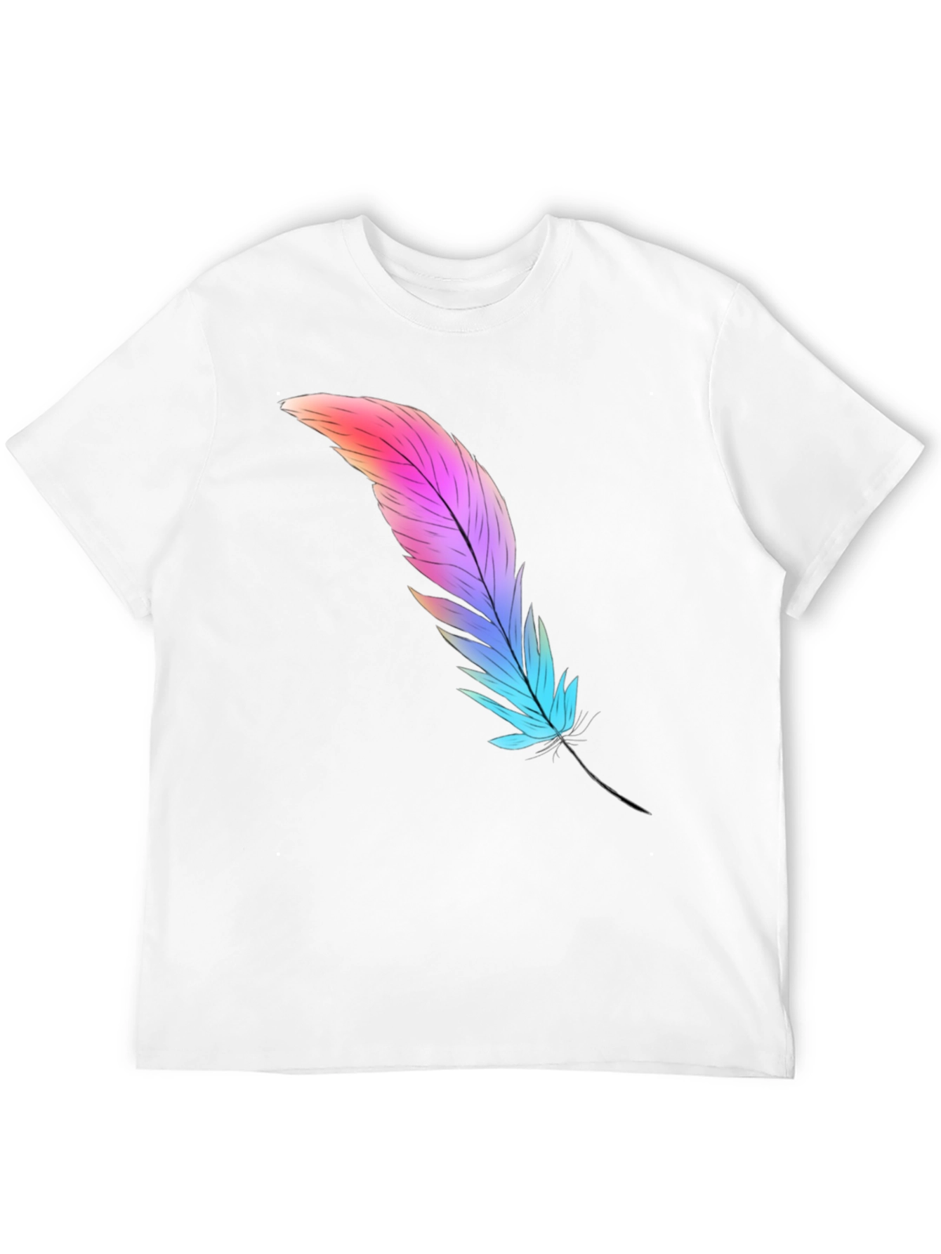 Black Feather Graphic Tee - Soft Cotton Blend view 12