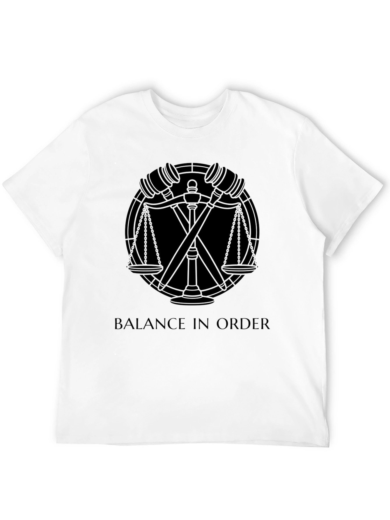 Black Balance in Order Black Graphic Tee view 12