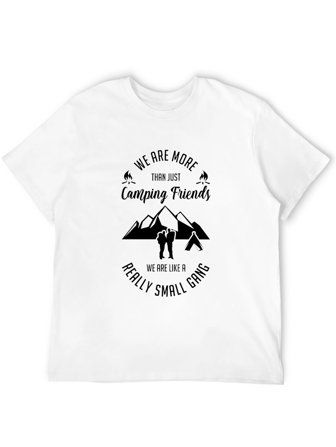 Camping Friends T-Shirt - Small Gang Adventure Tee - 12